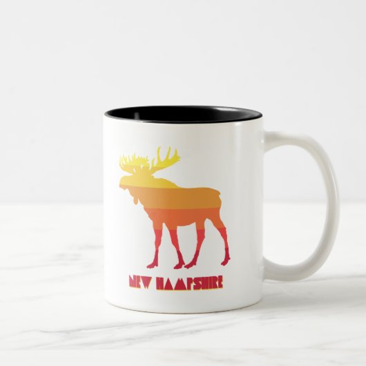 New Hampshire Moose Zweifarbige Tasse (Rechts)