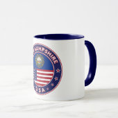 New Hampshire, New Hampshire sticker, Tasse (VorderseiteRechts)