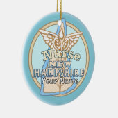 New Hampshire Nurse Caduceus Keramik Ornament (Rechts)