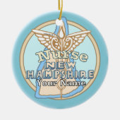 New Hampshire Nurse Caduceus Keramik Ornament (Vorne)