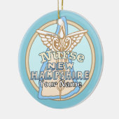 New Hampshire Nurse Caduceus Keramik Ornament (Links)