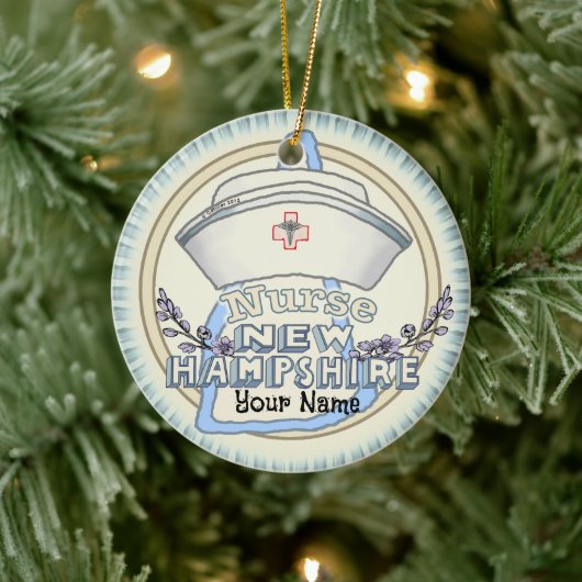 New Hampshire Nurse Keramik Ornament (Baum)