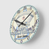 New Hampshire Nurse Runde Wanduhr (Winkel)