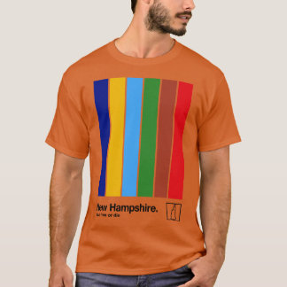 New Hampshire Original Flag Ästhetische Farben Des T-Shirt