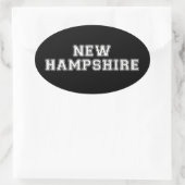 New Hampshire Ovaler Aufkleber (Tasche)
