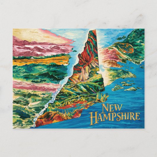 New Hampshire Park/Garten Postkarte (Vorderseite)