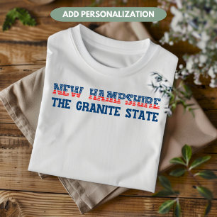 New Hampshire Patriotisch Der Granitstaat Benutzer T-Shirt