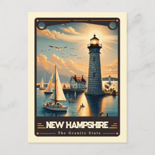 New Hampshire   Patriotischer Geist Vintag Postkarte