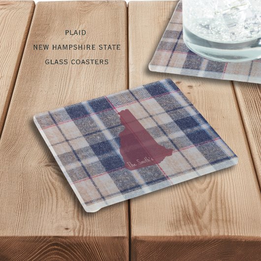 New Hampshire Plaid Glasuntersetzer
