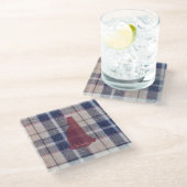 New Hampshire Plaid Glasuntersetzer (Schrägansicht)