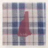 New Hampshire Plaid Glasuntersetzer (Vorderseite)