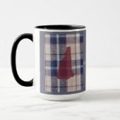 New Hampshire Plaid With State Outline Mug Tasse (Links)