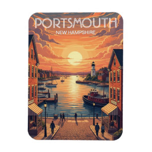 New Hampshire Portsmouth Travel Magnet