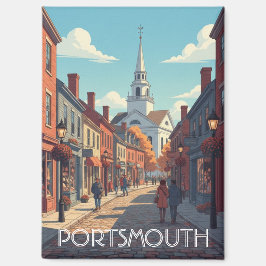 New Hampshire Portsmouth Travel Magnet