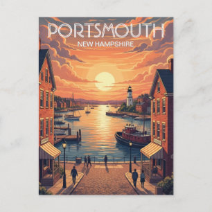 New Hampshire Portsmouth Travel Postkarte