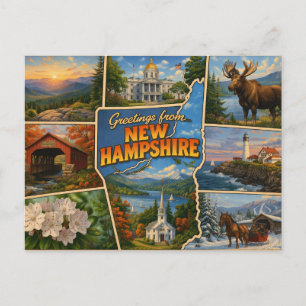 New Hampshire Postkarte