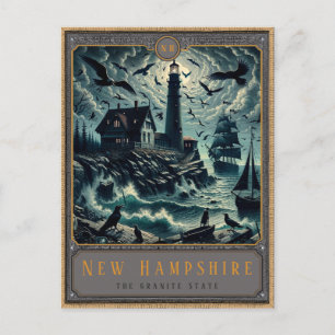 New Hampshire   Postkarte Gothic Art