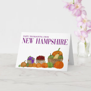 New Hampshire Pumpkins Erntedank Card Karte