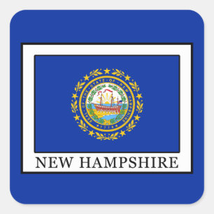 New Hampshire Quadratischer Aufkleber