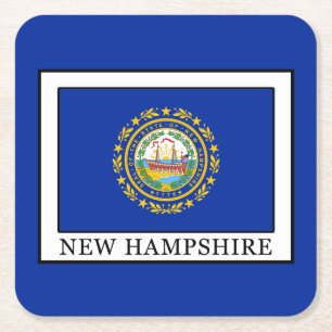 New Hampshire Rechteckiger Pappuntersetzer