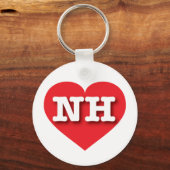 New Hampshire Red Heart - I Liebe NH Schlüsselanhänger (Vorderseite)