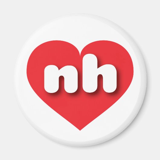 New Hampshire red heart - I Liebe ni Magnet (Vorne)