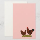 New Hampshire Reds Briefpapier (Vorne/Hinten)
