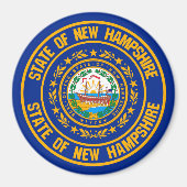 New Hampshire Round Emblem Magnet (Vorne)