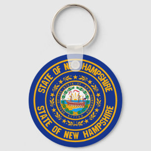 New Hampshire Round Emblem Schlüsselanhänger