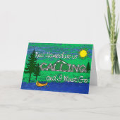 New Hampshire ruft Kunst an Karte (Vorderseite)