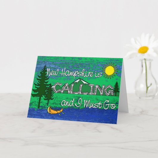 New Hampshire ruft Kunst an Karte (Kleine Pflanze)