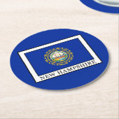 New Hampshire Runder Pappuntersetzer (Angewinkelt)