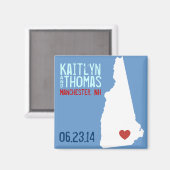 New Hampshire Save the Date - Customizable City Magnet (Vorderseite/Rückseite)