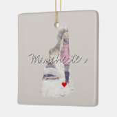 New Hampshire Staat Foto Einfügen und Ortsname Keramikornament (Links)