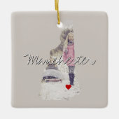 New Hampshire Staat Foto Einfügen und Ortsname Keramikornament (Vorderseite)