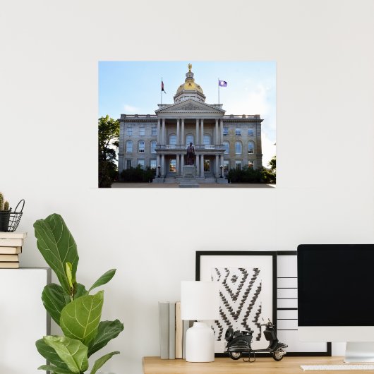 New Hampshire Staat House, Concord Poster (Heimbüro)