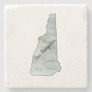 New Hampshire Staat Illustration Malerei Steinuntersetzer