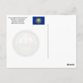New Hampshire Staat Kartenkarte Postkarte (Rückseite)