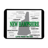 New Hampshire Staat Magnet (Horizontal)