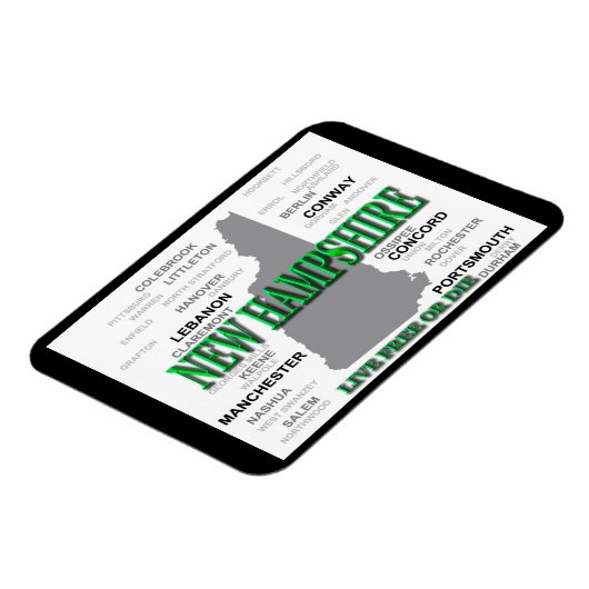 New Hampshire Staat Magnet (Linke Seite)