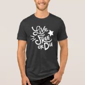New Hampshire Staat Motto Live Free oder Die Tri-Blend Shirt (Vorderseite)