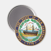 New Hampshire Staat Siegel Magnet (Vorderseite/Rückseite)