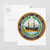 New Hampshire Staat Siegel Postkarte (Vorne/Hinten)