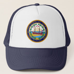 New Hampshire Staat Siegel Truckerkappe