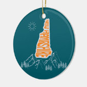 New Hampshire Staat Weihnachtsbaum Keramik Ornament (Links)