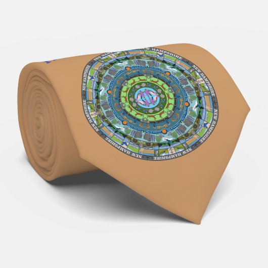 New Hampshire Staatmandala-Krawatte Krawatte (Gerollt)