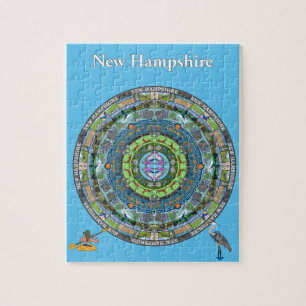 New Hampshire Staatmandala-Puzzlespiel Puzzle