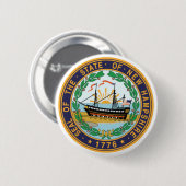 New Hampshire Staats-Siegel Button (Vorne & Hinten)