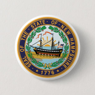 New Hampshire Staats-Siegel Button
