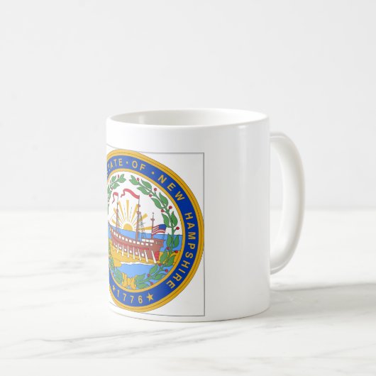 New Hampshire Staats-Siegel Kaffeetasse (VorderseiteRechts)